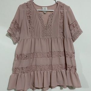 Knox Rose Crochet Top Blush